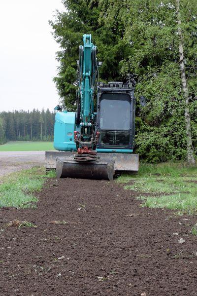 Backhoe Grading
